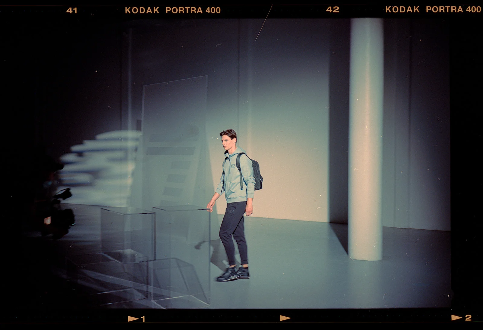 Armani — light and shadow, on film